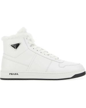 Prada Leather Sneakers - White