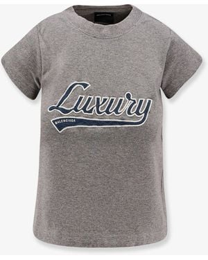 Balenciaga Cotton T-Shirt - Gray
