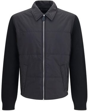 Prada Knit Jacket With Padded Front - Blue