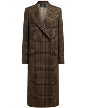 Etro Cappotto Doppiopetto - Brown