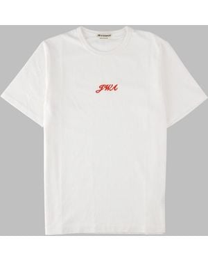 JW Anderson Embroidered Logo Cotton T-Shirt - White