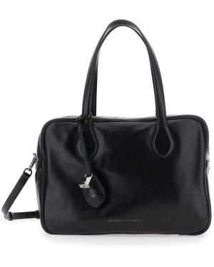 Brunello Cucinelli Mini Leather Handbag - Black