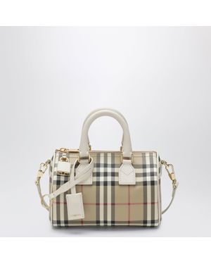 Burberry Mini Vintage Check Bowling Bag - Metallic