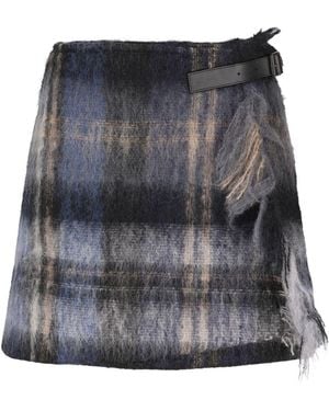Loewe Wool Blend Mini Skirt - Gray