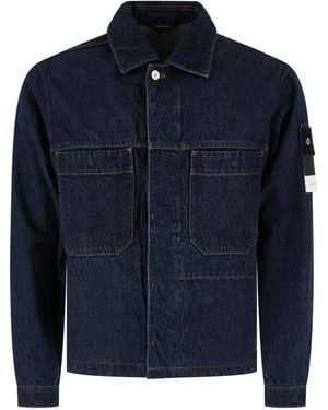 Stone Island Clothing Blazers E Gilets - Blue