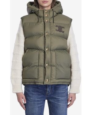 Celine Triomphe Insulated Vest For - Green