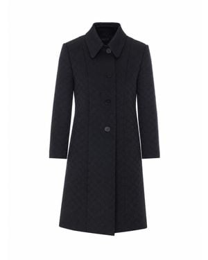 Gucci Gg Jacquard Viscose Coat - Black