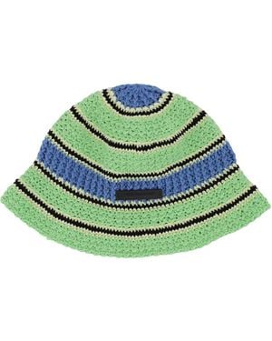 Stella McCartney Embroidered Crochet Hat - Green