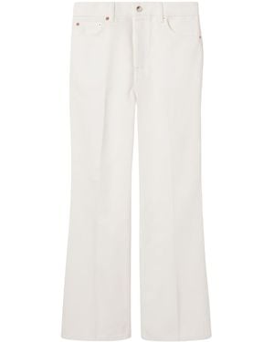 Gucci Cropped Flared Jeans - White