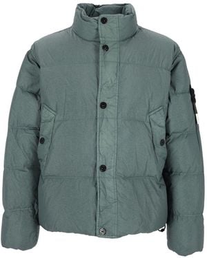 Stone Island Short Down Jacket - Green