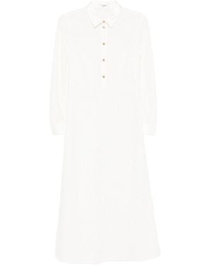 Celine Crochet Cotton Long Dress - White