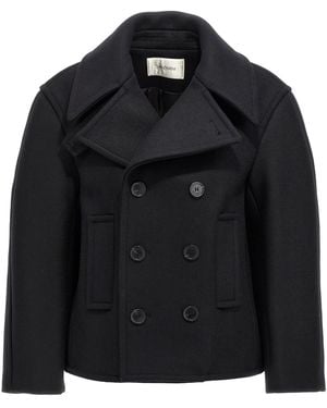 Saint Laurent Coats - Black