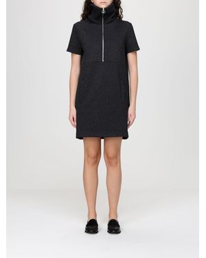 Gucci Cotton Blend Mini Dress With Zip - Black