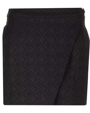 Marine Serre "Moon Diamant" Mini Skirt - Black