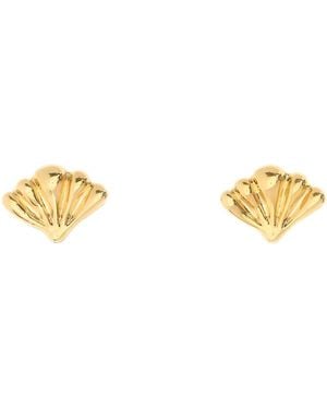 Chloé Metal Mirror Earrings - Metallic