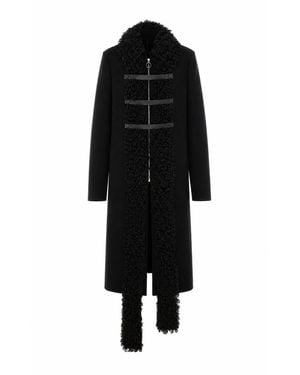 Fendi Deconstructed Midi Coat - Black