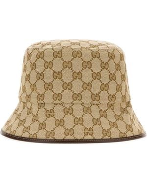 Gucci Gg Logo Bucket Hat - Natural
