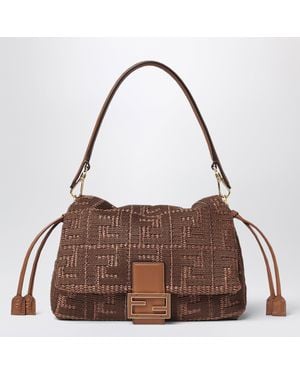 Fendi Medium Baguette Mums†Bag - Brown