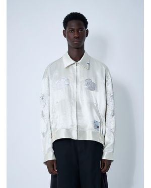 Maison Mihara Yasuhiro Souvenir Bomber Jacket - White