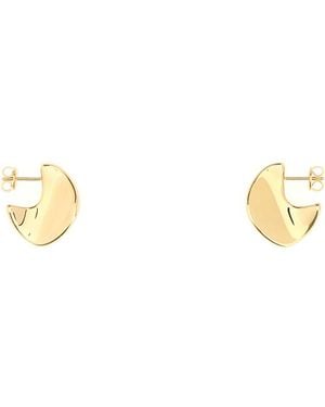 Bottega Veneta Small Disc Earrings - Metallic