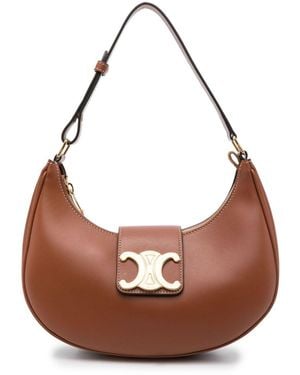 Celine Ava Medium Leather Shoulder Bag - Brown