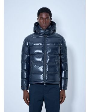 Moncler Maya Hooded Short Down Jacket - Blue