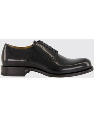Christian Louboutin Moustachou Brushed Calfskin Derby Shoes - White