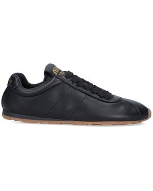 Miu Miu Lamb Nappa 'Plume' Sneakers - Black