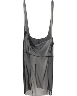 Prada Cigaline Midi Skirt With Suspender Straps - White