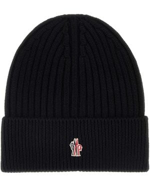 Moncler Wool Beanie Hat - Black