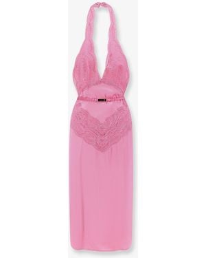 Gucci Silk Satin Midi Dress - Pink