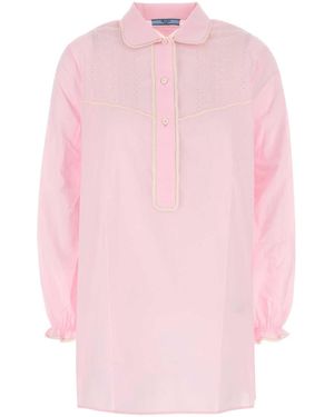 Prada Relaxed Embroidered Shirt - Pink