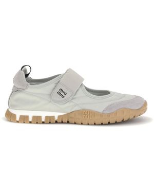 Miu Miu Tyre Ballerinas - White