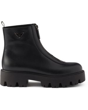 Prada Leather Boots - Black