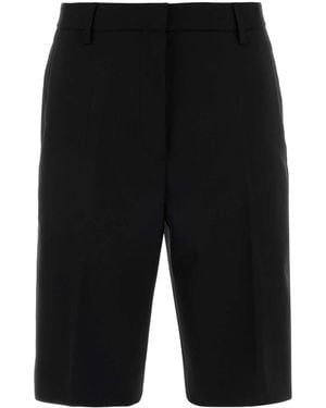 Dries Van Noten Stretch Gabardine Pilar Bermuda Shorts - Black