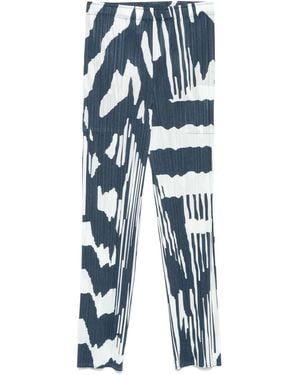 Pleats Please Issey Miyake Refraction Pants - Blue