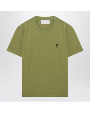 Ami Paris Ami De Coeur Matcha Tshirt - Green