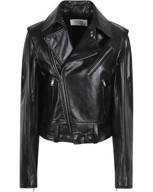 Celine Leather Biker Jacket - Black
