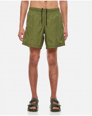 McQueen Dots Skull Swimshorts - Green