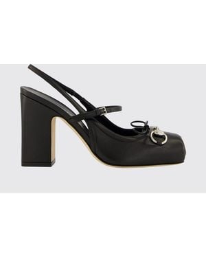 Gucci Leather Pumps With Horsebit - Black