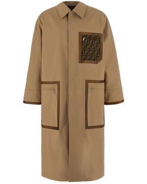 Fendi Clothing Coats - Natural