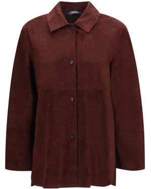 Max Mara 'S Maxmara Gocce Suede Jacket - Purple