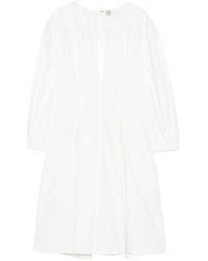 TOTEME Baloon Sleeve Cotton Dress - White