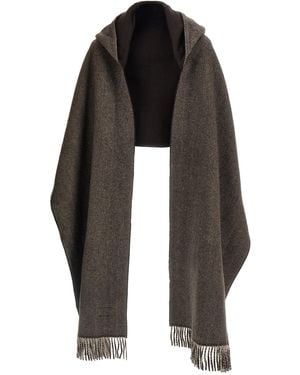 Brunello Cucinelli Scarf With Reversible Hood - Black