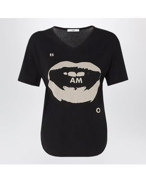 Fendi Jersey T-Shirt With €˜Ti Amo†Print - Black