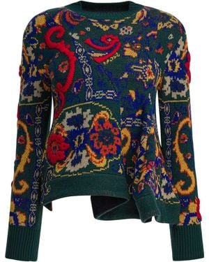 新品 Sacai 23AW MohairAlpaca Jacquard Knit sacai(サカイ) 23AW「Jacquard Knit Pullover」ジャガードニット