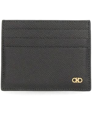 Ferragamo Gancini Credit Card Holder - Gray