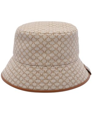 【送料&関税込】Max Mara Loretta Cotton Bucket Hat With Allo Max Mara Loretta Cotton Bucket Hat With Allover Logo