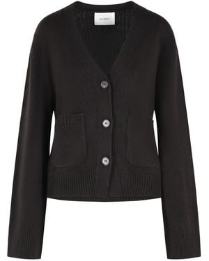Lisa Yang 'Danni' Dark Cashmere Cardigan - Black