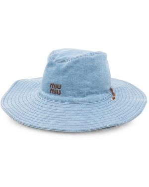 Miu Miu Denim Cowboy Hat - Blue